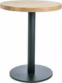 Masa de sufragerie neagra cu blat de stejar PURO II fi 70