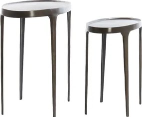 Măsuțe auxiliare 2 buc. rotunde din metal 33x70 cm Arica – Light &amp; Living