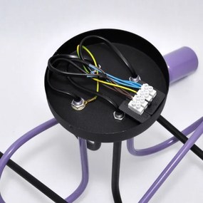 Lustră aplicată OXFORD 4xE27/15W/230V negru/mov