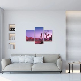 Tablou u copaci lângă pietrile roșii (90x60 cm)