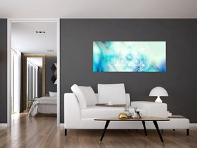 Tablou - Merkaba pe un fundal turcoaz (120x50 cm)