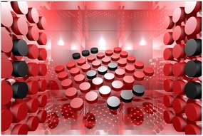 Tablou cu abstracți din butoane (90x60 cm)