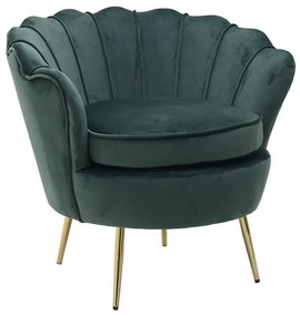 Fotoliu Green Gold Velvet 83 cm x 76 cm x 78 cm