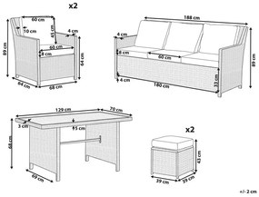 Set mobilier de grădină Francesca (maro). 1078971