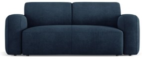 Canapea Greta cu 2 locuri si tapiterie din tesatura structurala, albastru