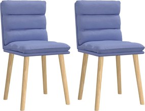 vidaXL Scaune de sufragerie 2 buc țesătură Jeans Blue