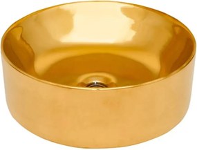 Lavoar pe blat Invena Kos rotund 42 cm auriu