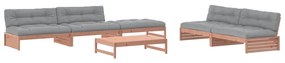 3186128 vidaXL Set mobilier de grădină cu perne, 6 piese, lemn masiv Douglas