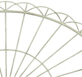 Banca de gradina, verde, din metal, aspect vintage