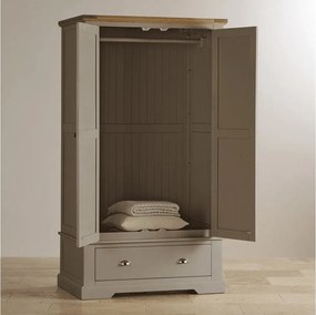 Dulap lemn masiv gri Ives Personalizabil, 104 × 66 × 189 cm