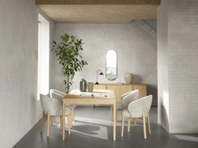 MAZZONI EXPORT DEBORA Bej (țesătură Juto 4)/cadru stejar vopsit - SCAUN DE LEMN ADÂNC PENTRU LIVING SUFRAGERIE BIROU RETRO