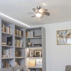 Ventilator de tavan ZEVENTI FAMARA 1xE14/60W/230V gri