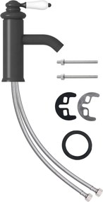 vidaXL Robinet chiuvetă de baie, gri, 130x180 mm