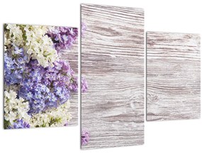 Tablou - Liliac pe lemn (90x60 cm)
