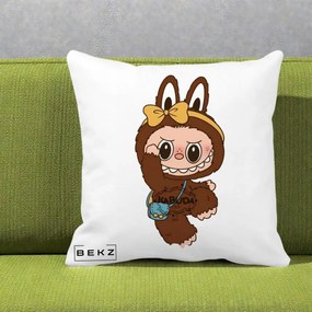 Perna Personalizata Kabuda Maro cu Funda Aurie, 40x40 cm, Alba Mata, Husa Detasabila, Perna Inclusa, BEKZ®
