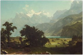 Tablou - Albert Bierstadt, Lake Lucerne, reproducere (90x60 cm)