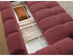 Canapea burgundy cu tapițerie din chenille 278 cm Everest – Bobochic Paris