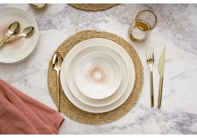 Set veselă 24 piese bej/porțelan