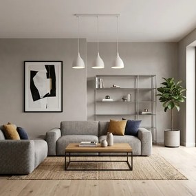 Lustră suspendată pe cablu NOAK CLASSIC, 3xE27/15W/230V, crem