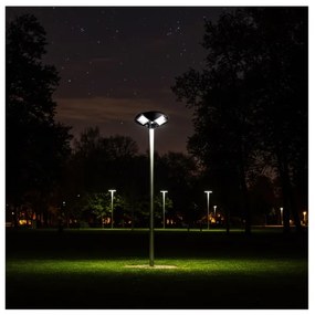 Lampă LED stradală solară cu senzor LED/15W/6V 6500K IP65 negru + telecomandă