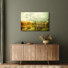 Tablou peisajului pictat cu sediul (90x60 cm)