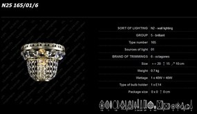 Aplica de perete cristal Bohemia N25 165/01/6