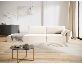 Canapea bej cu tapițerie din catifea, cu colț pe partea dreaptă 264 cm Vanda – Mazzini Sofas