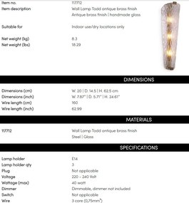 Aplica de perete design LUX Todd
