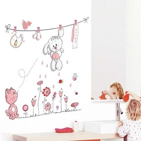 Sticker perete Pink Bunny