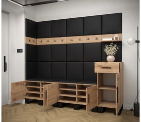 Set mobilier pentru hol Amanda 9 (Stejar artisan + roz). 1085930