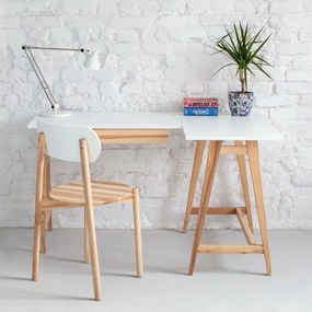 Birou cu blat alb 85x115 cm Luka – Ragaba