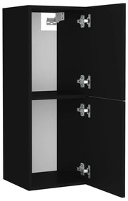 Dulap de baie, negru, 30 x 30 x 80 cm, PAL Negru, 1