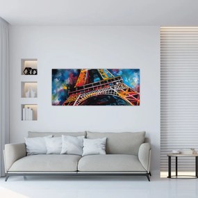 Tablou - Pictură a Turnului Eiffel II. (120x50 cm)