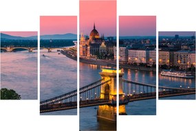 Tablou - Panorama orașului Budapesta, Ungaria (150x105 cm)