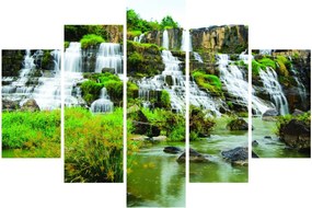 Tablou - cascade cu plante (150x105 cm)