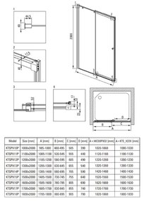 Usa de dus culisanta Deante Kerria Plus negru 130 cm