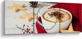 Tablou - Cappuccino (cu ceas) (90x30 cm)