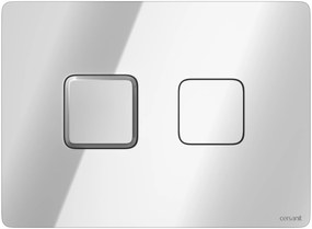 Cersanit Accento Square buton de spălare pentru WC crom lucios S97-057
