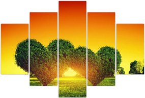 Tablou - Inima în coroanele copacilor (150x105 cm)