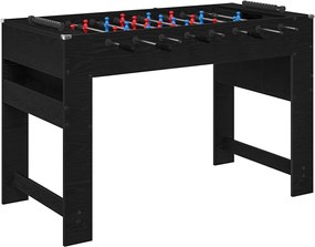 vidaXL Masă de Foosball Stejar Negru 125 x 60,5 x 80 cm Lemn compozit