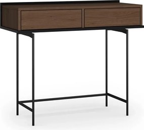 Consolă Zenar 100 cm cu sertare - nuc elegant / negru