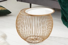 Masuta laterala Storage II 41cm auriu, alb