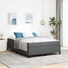 vidaXL Pat cu arcuri Gri închis, Negru 140 x 190 cm