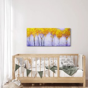 Tablou - Copaci galbeni (120x50 cm)