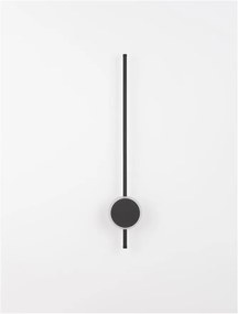 Aplica LED design modern minimalist CLOCK neagra