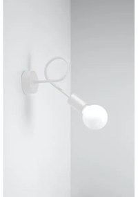 Lampă de perete Sollux SL.1430 LOOP 1xE27/15W/230V alb