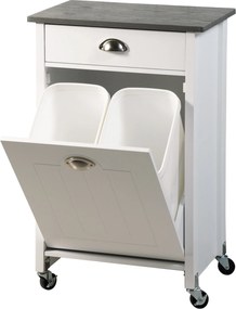 Cărucior de bucătărie echipat cu coș de separare a deșeurilor, un ajutor de bucătărie practic și stilat