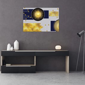 Tablou - Cercuri aurii (90x60 cm)