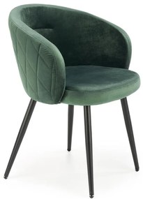 Scaun de bucaterie Meta, verde/negru