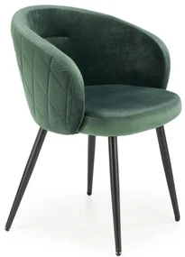 Scaun de bucaterie Meta, verde/negru